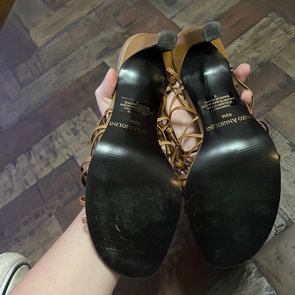 Brown Enzo Angiolini Heels Women’s 5.5 Shoes Leather - Picture 2 of 3